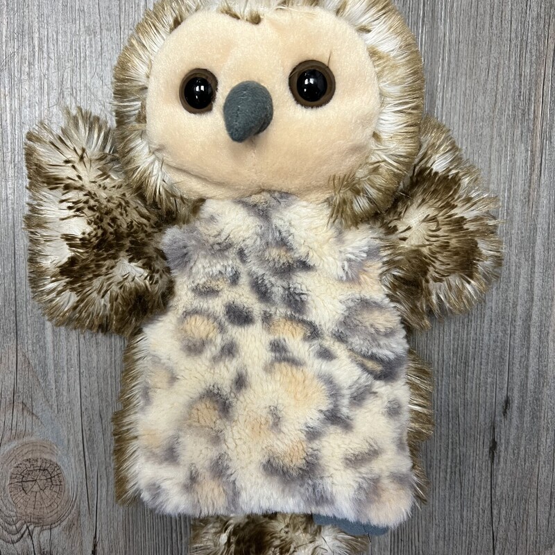 Owl Puppet, Beige, Size: None