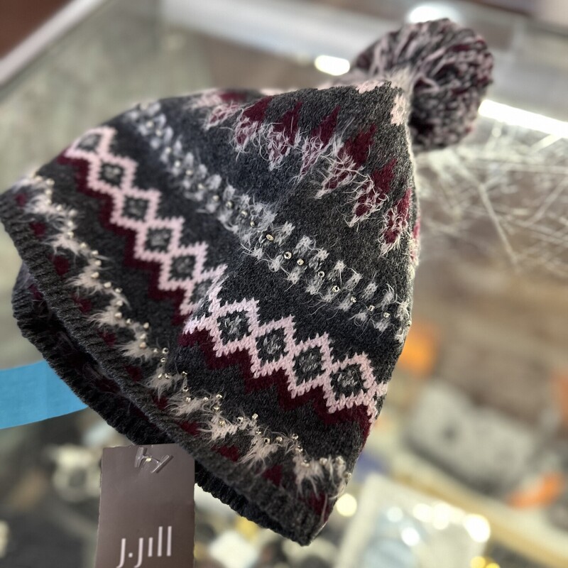 NewWithTags J Jill Pom Hat, Grey Mul, Size: One Size<br />
All Sales Final<br />
Pick up within 7 days In Store<br />
or<br />
Have Shipped