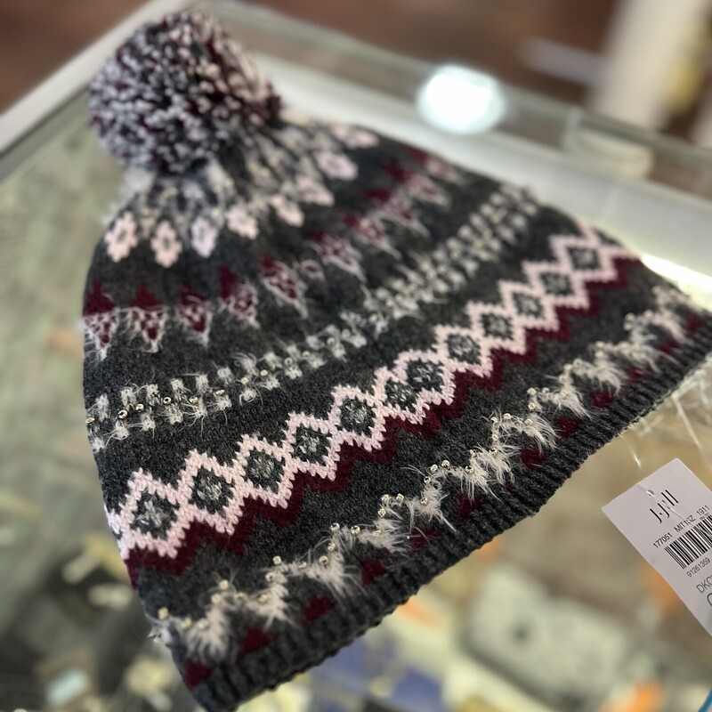 NewWithTags J Jill Pom Hat, Grey Mul, Size: One Size<br />
All Sales Final<br />
Pick up within 7 days In Store<br />
or<br />
Have Shipped