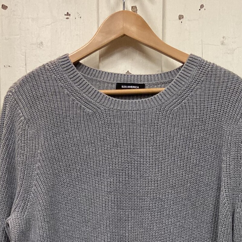 Grey OS Ribbed Sweater