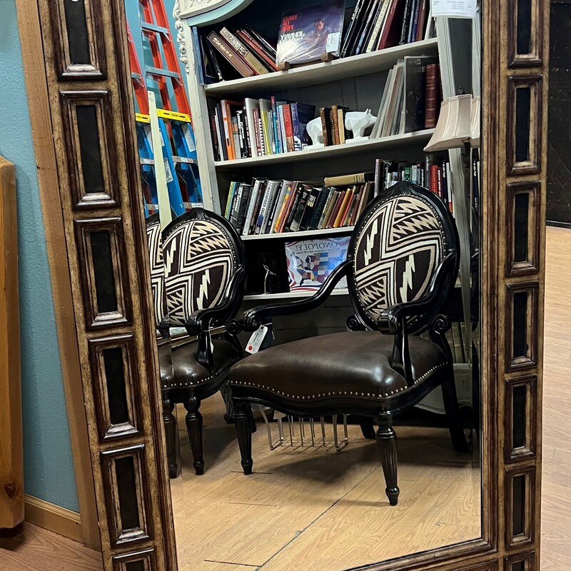 Blocked Beveled Mirror, Wood, Large
40in x 63in