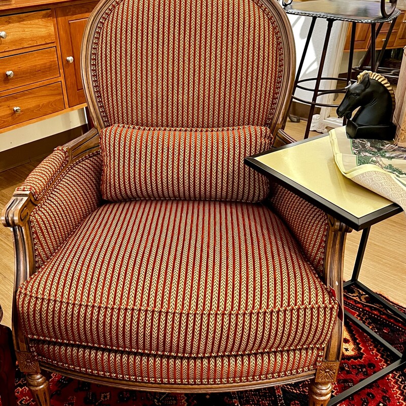 Ethan Allen, Striped arm chair,
Size: 30x27x40