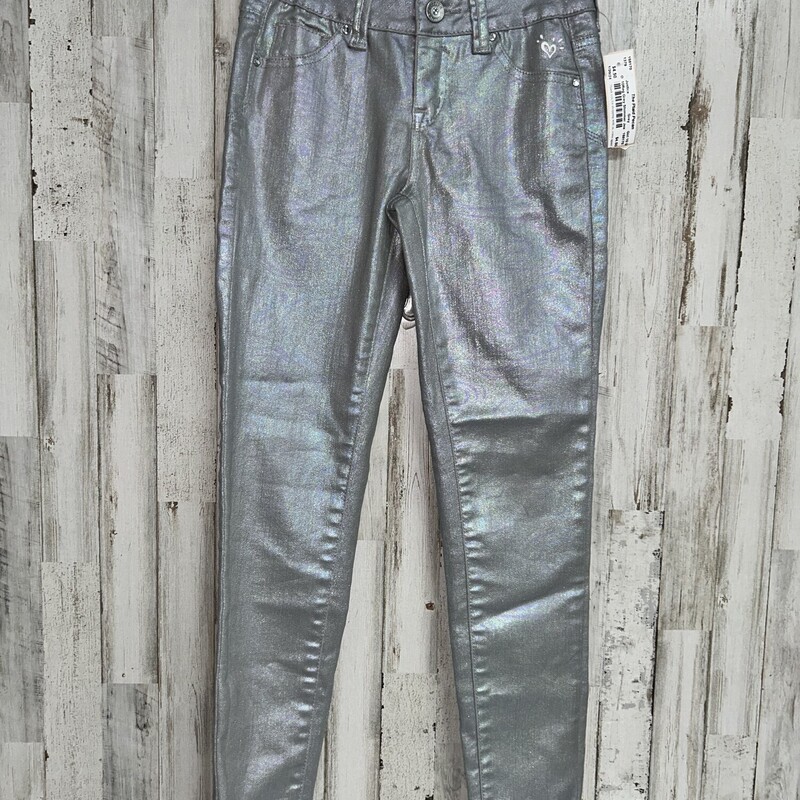 10Reg Grey Shimmer Jeans, Grey, Size: Girl 10 Up