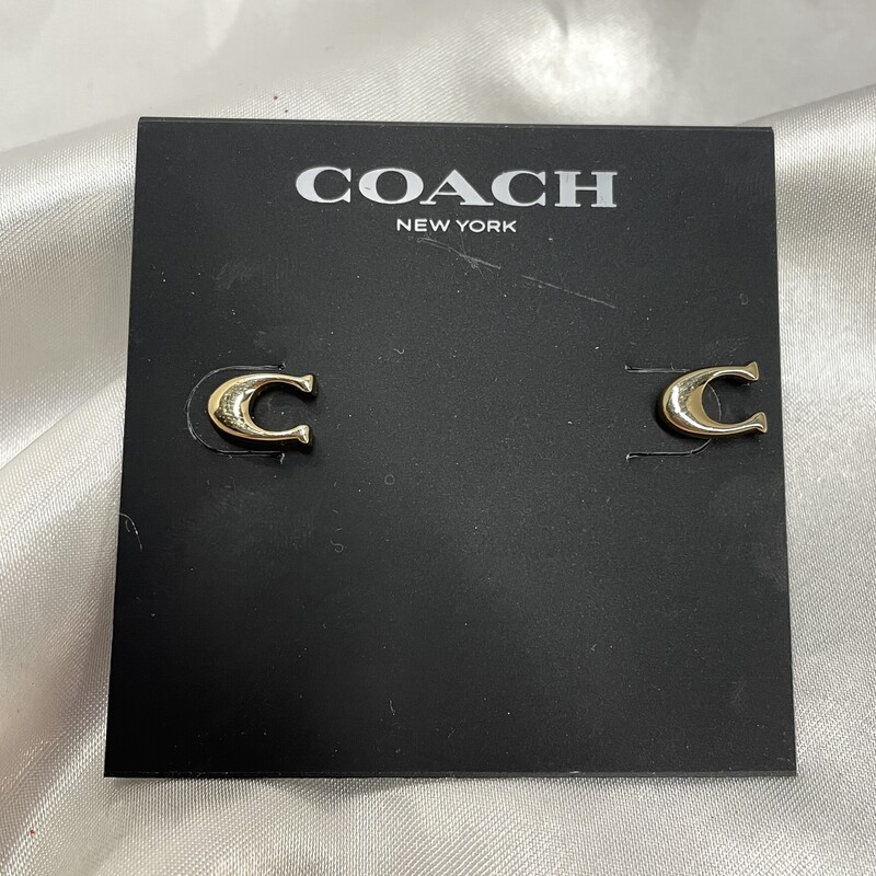 Coach C Post Earrings