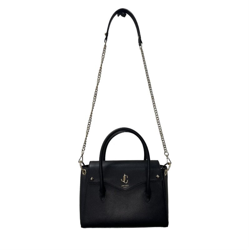 Jimmy Choo Lady Bag Black Handbag<br />
<br />
2022 SS<br />
<br />
Leather Bag with removable chain crossbody<br />
<br />
Width: 10.3 inches<br />
<br />
Height: 7.5 inches<br />
<br />
depth: 4 inches<br />
<br />
Color: Black