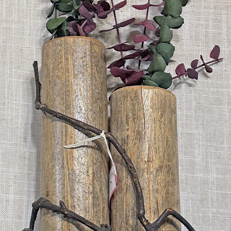 Rustic Double Twig Vase
