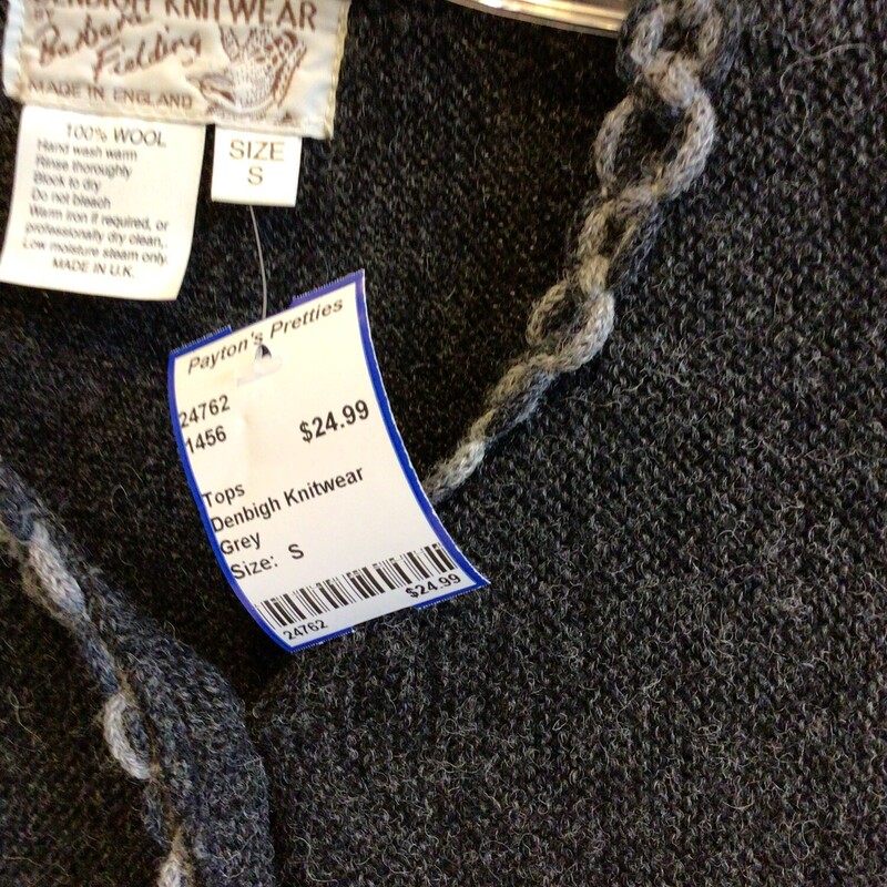 Denbigh Knitwear, Grey, Size: S