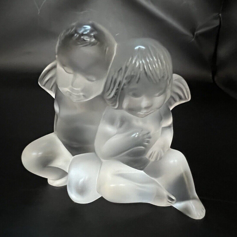Lalique 2Cherubs Figurine