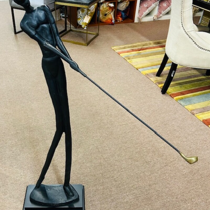 Bronze Man Golfer Statue
Black Gold Size: 29.5 x 45.5H
Golf club is removable
Coordinating woman sold separately