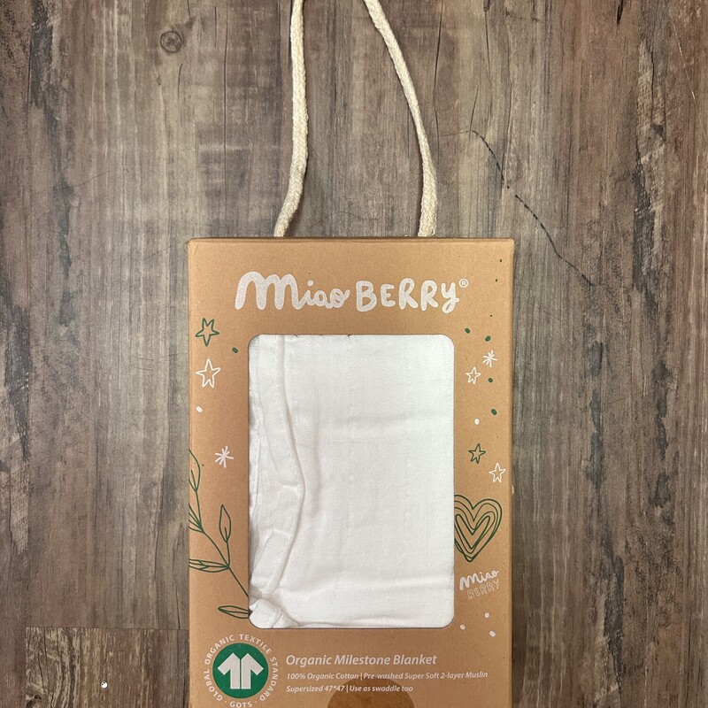 Miao Berry Milestone Blan, White, Size: Bedding