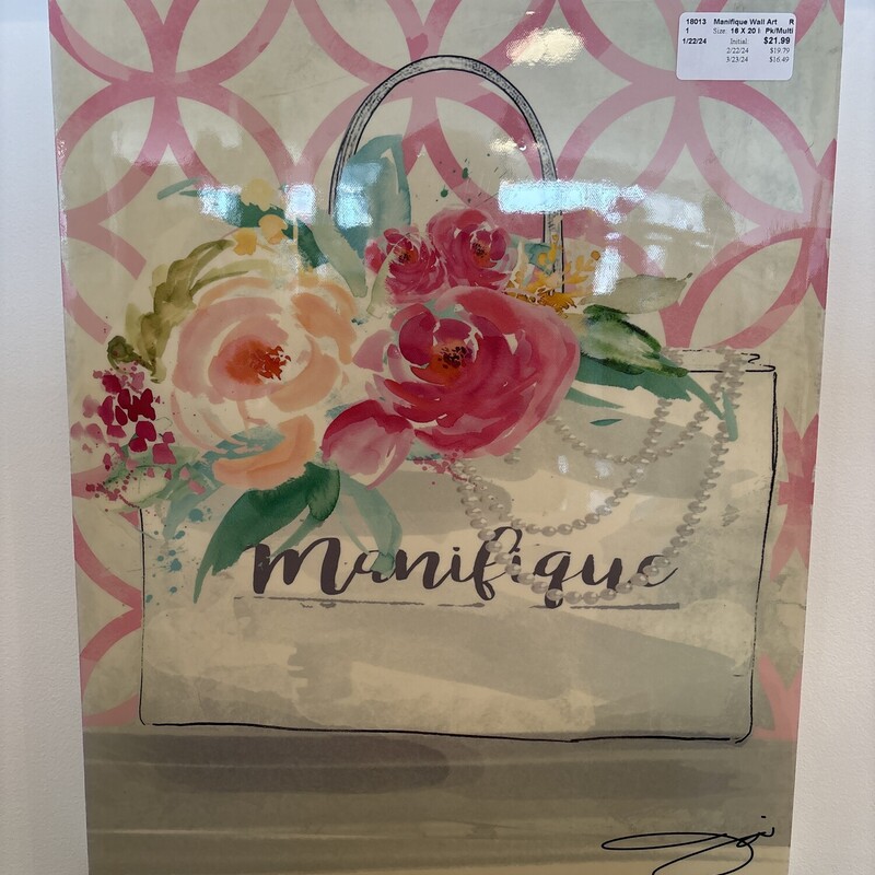 Manifique Wall Art
Pink & Multi
Size: 16 X 20 In