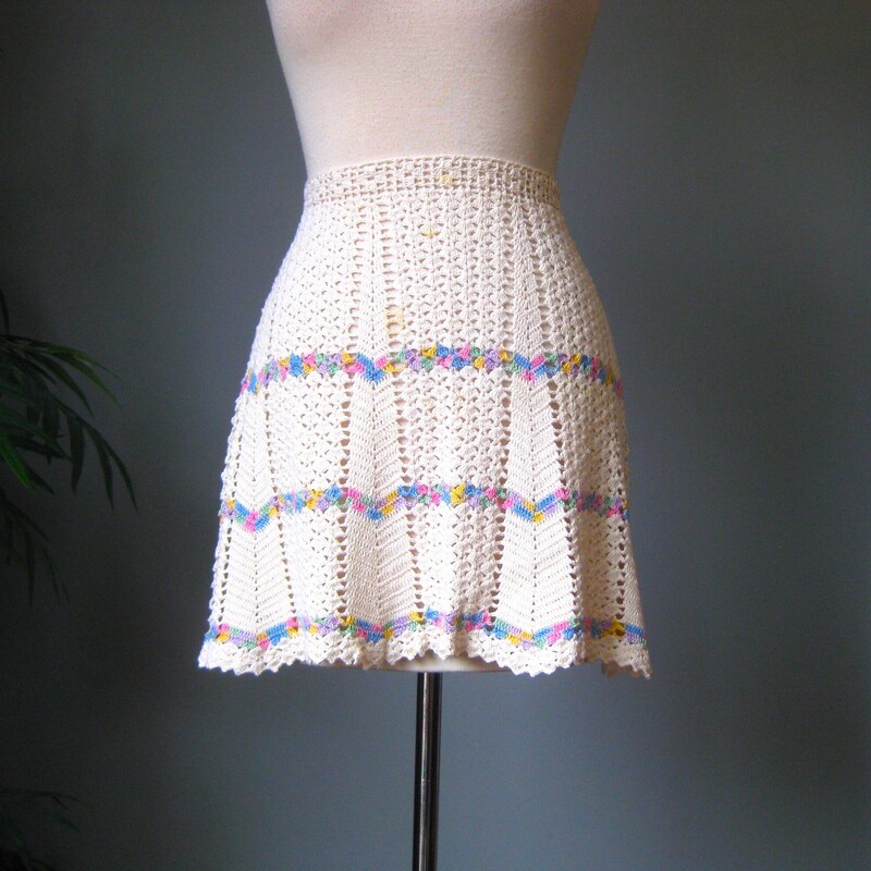 Vtg Crochet Apron