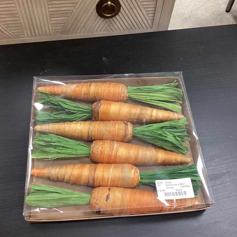 S/6 Carrots In Box