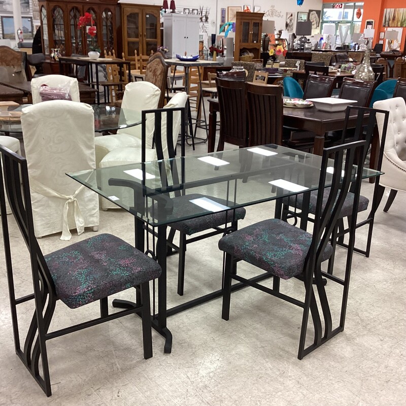 Metal Table + 4 Chairs