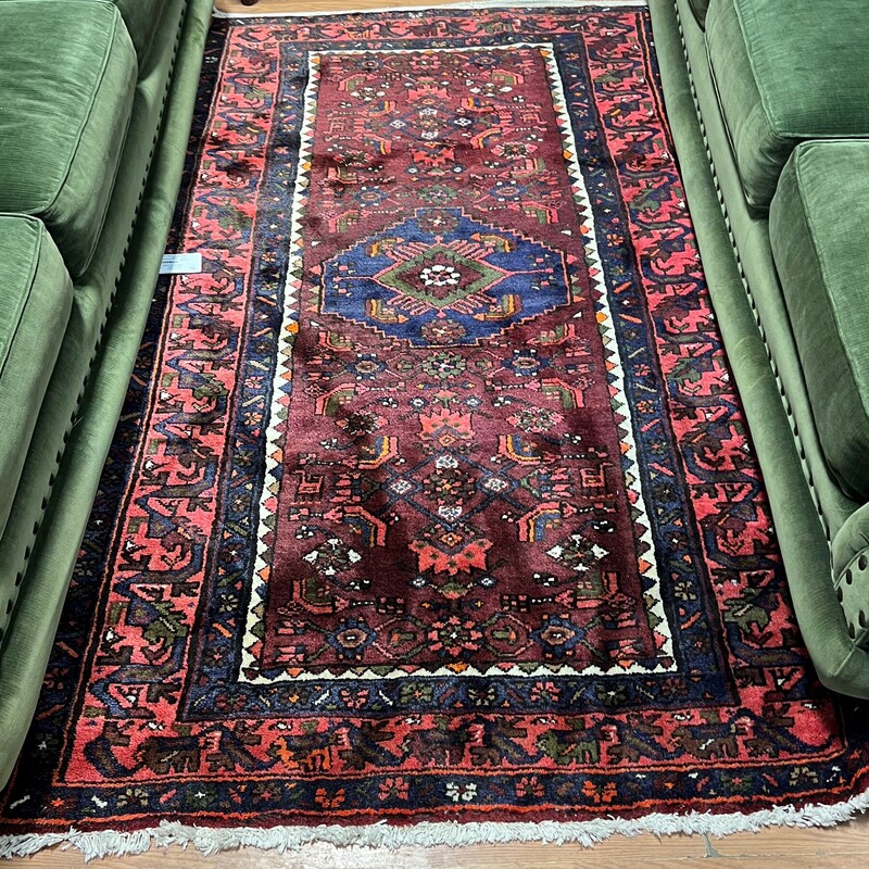 Persian/Iran Wool Rug, Colorful, 4ft 3in x 7ft