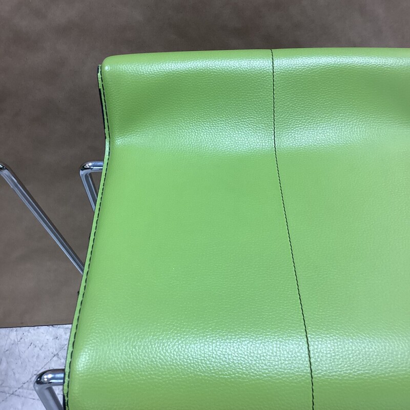 Chrome Backless Barstools, Lime, S/2
32 in t