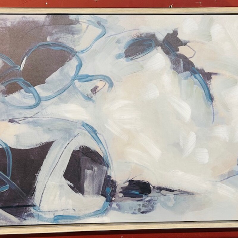Abstract Framed Canvas
Blues White Gray Size: 33 x 26H