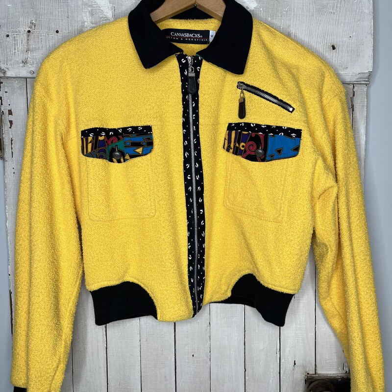 Jacket Canvas Backs, Yellow, Size: Small