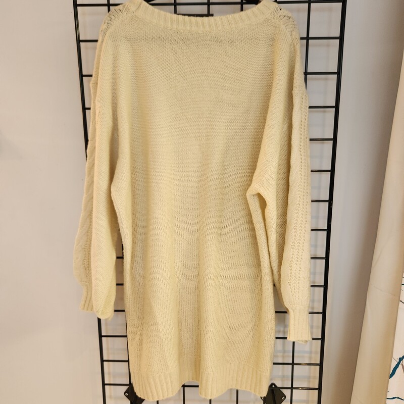 Flying Tomato SWeater, Cream, Size: 1X