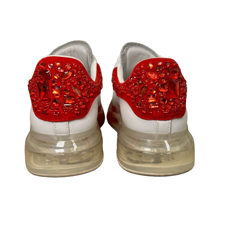 McQueen Red Crystal Sneakers
 Size:40
Minor scuffing