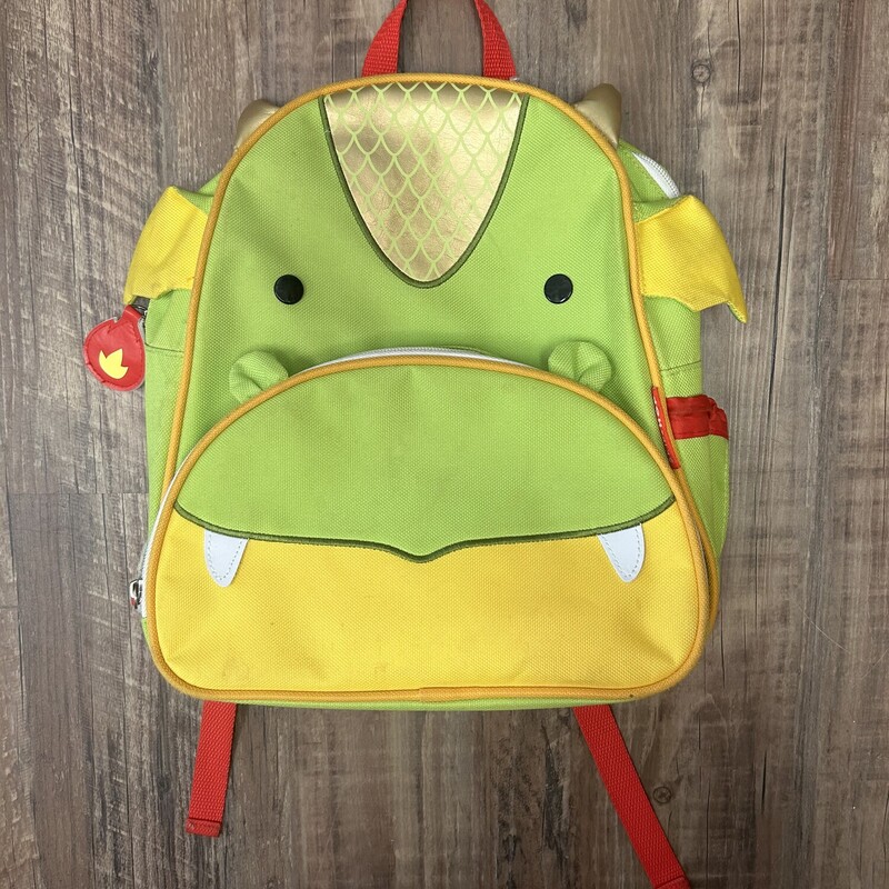 Skip Hop Dragon Backpack, Lime, Size: Bags