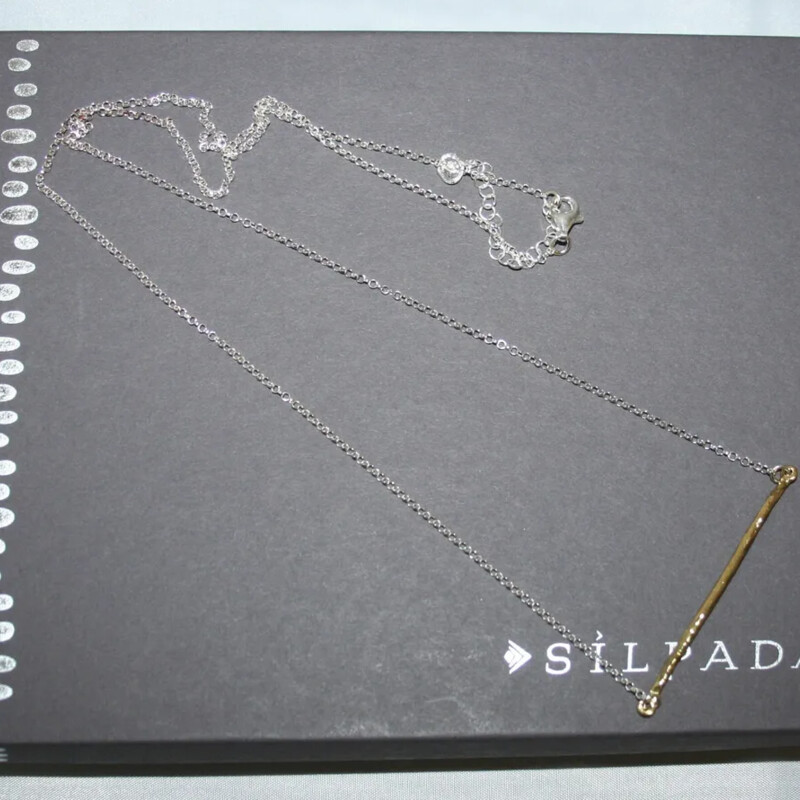 925 Silpada Underlined Bar Necklace
Silver Gold Size: 32L
