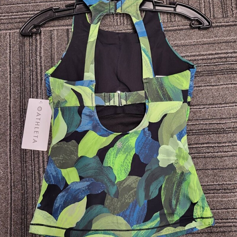 Brand New with $94 Price Tags! This Bra Cup Tankini top is in brand new condition! Green & Blue, Size: 32 B/C