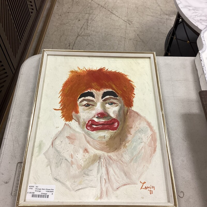 Orange Hair Clown Painted
