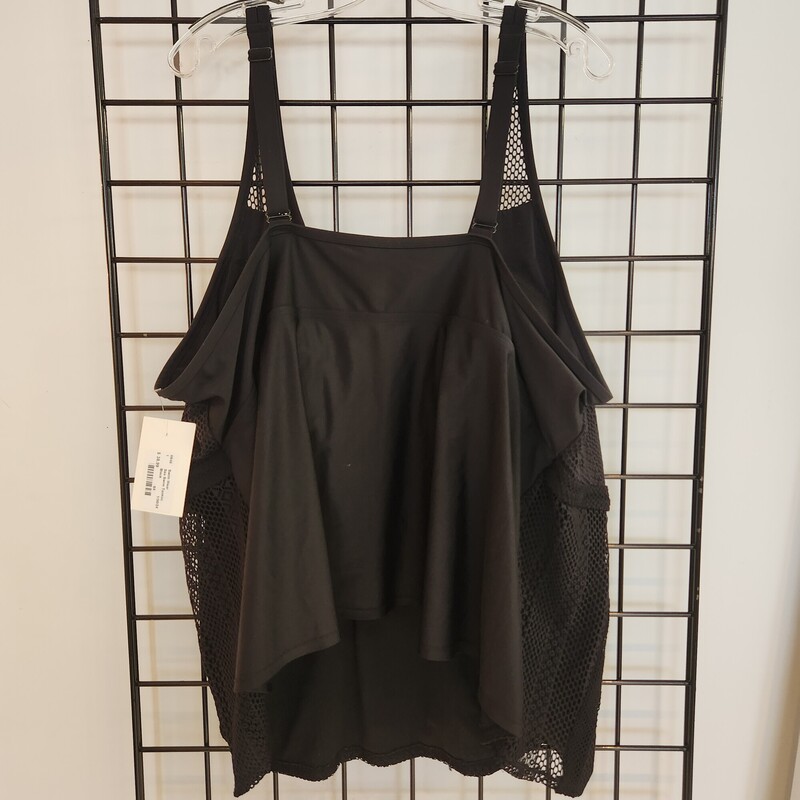 Sea Swim Tankini, Black, Size: 5X
fits more like a 4X