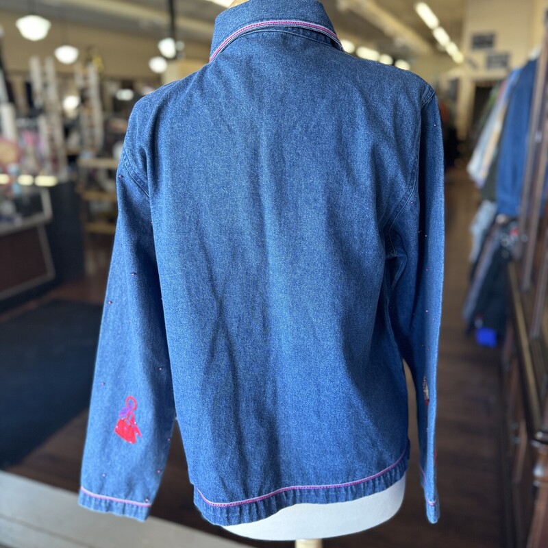 New with Tags Sara Studio Jacket, Blue, Size: Large<br />
New with Tags<br />
All sales final<br />
Shipping Available<br />
Free in store pick up within 7 days of purchase