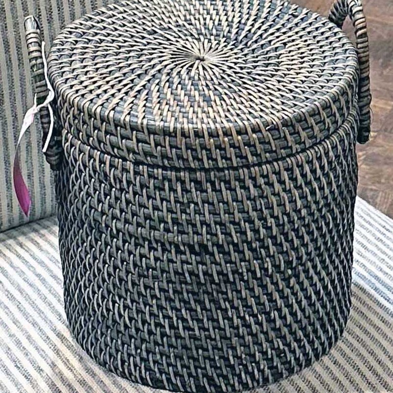 Indonesian Woven Basket with Lid
9 In Tall x 9 In Round
