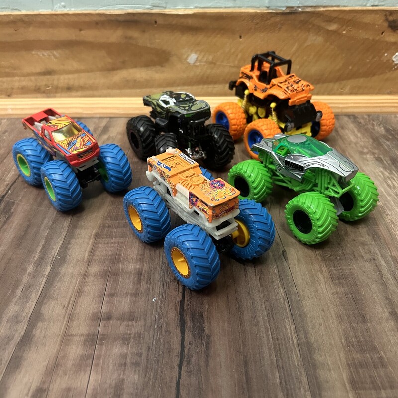 5pk 4in Monster Trucks, Orange, Size: Toy/Game