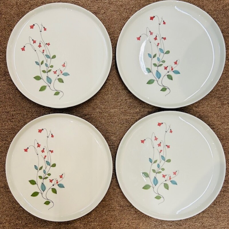 Set of 4 Francisan Winsome Plates
White Red Green Blue
Size: 10 Diameter