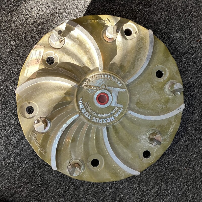 Turbo MAX HDI Pro Buffer, 1-1/2 HP,  Pearl Abrasives

Like New Condition (barely used)

Comes with 2 carbide grinding discs, sanding and polishing pads shown