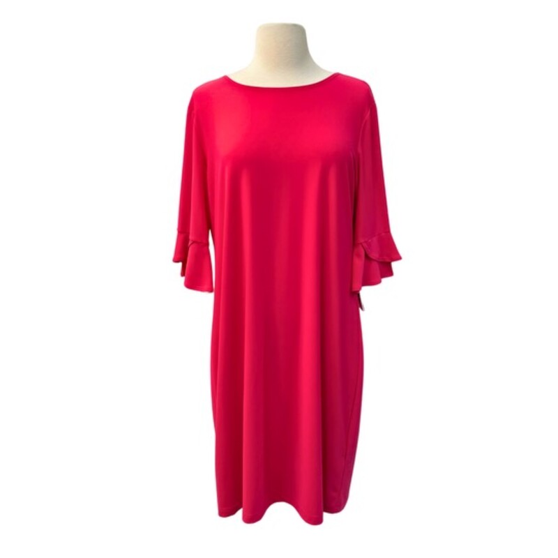 NEW Clara Sun WooTulip Cuff Back Tie Dress
Color: Hot Pink
Size: Medium (12)
Wrinkle Free
Travel Friendly
Ultra Lightweight Soft Knit Fabric
Breathable Jersey-Like Feel

Retails: $139
