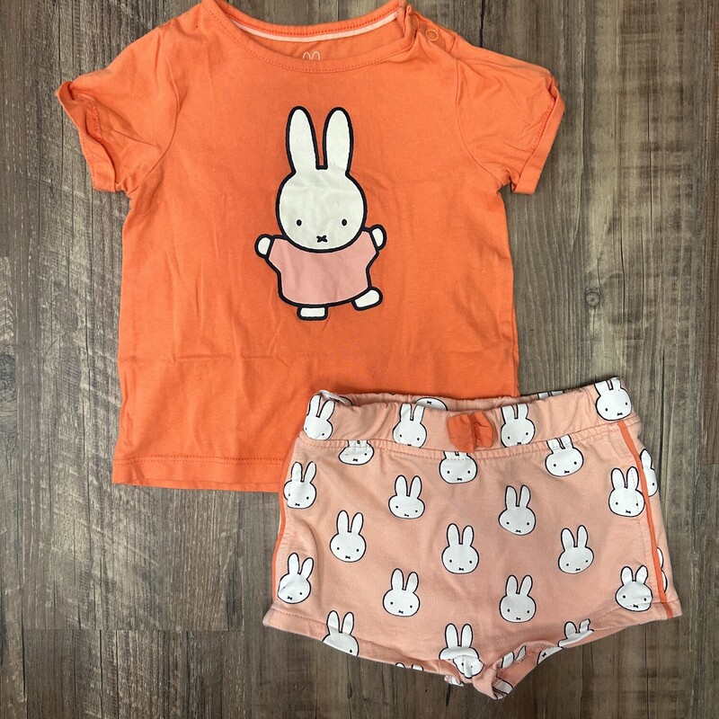 Niffy 2pc Bunny Set, Orange, Size: Baby 18-24