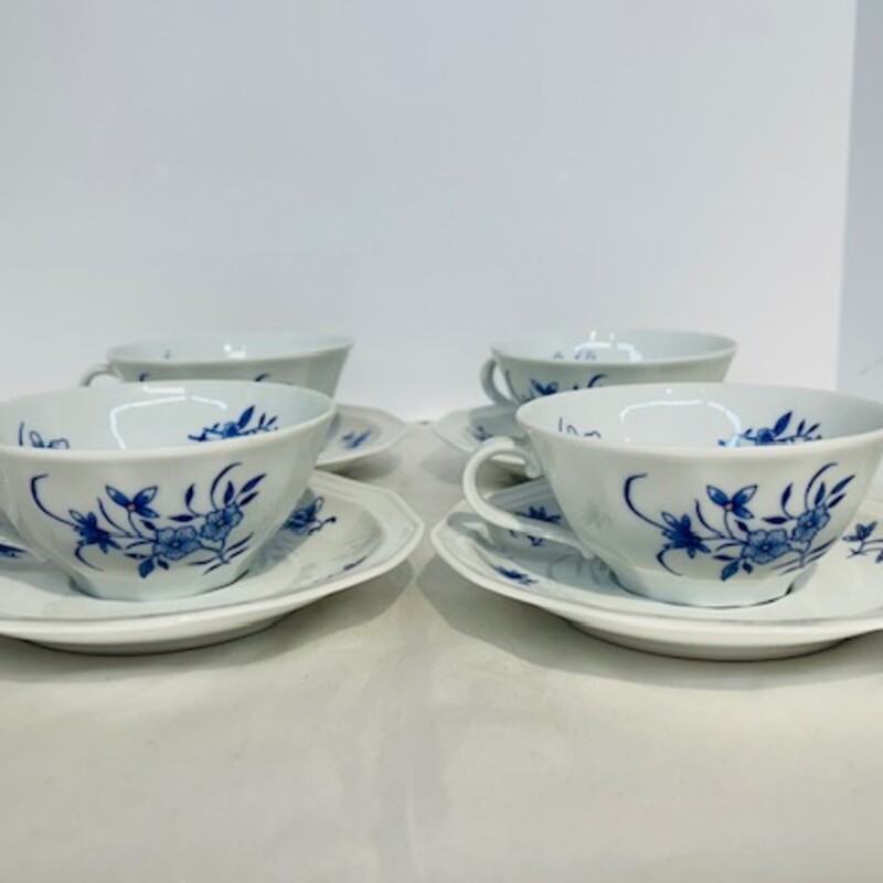 Limoges Cup + Saucer Set
8 Pieces
WhBluYw, Size: 6x2.5H