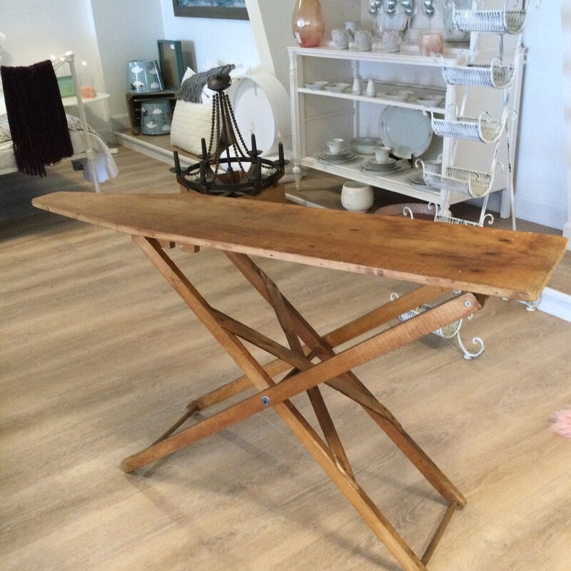 Vintage Wooden Ironing Board, Size: 54 X12X30