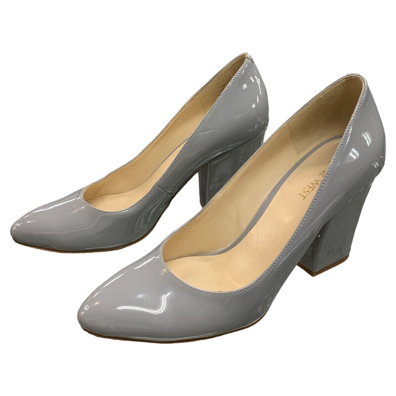 Ninewest Heels, Grey, Size: 7.5