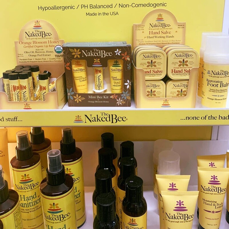 The Nake Bee Mini Kit includes:<br />
1 - Hand & Body Lotion .5 oz<br />
1 - Hand Sanitizer<br />
1 - Lip Balm<br />
All in Orange Blossom Honey