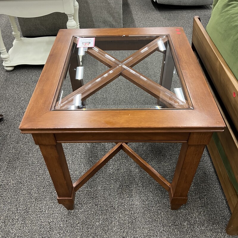 Glass Insert End Table