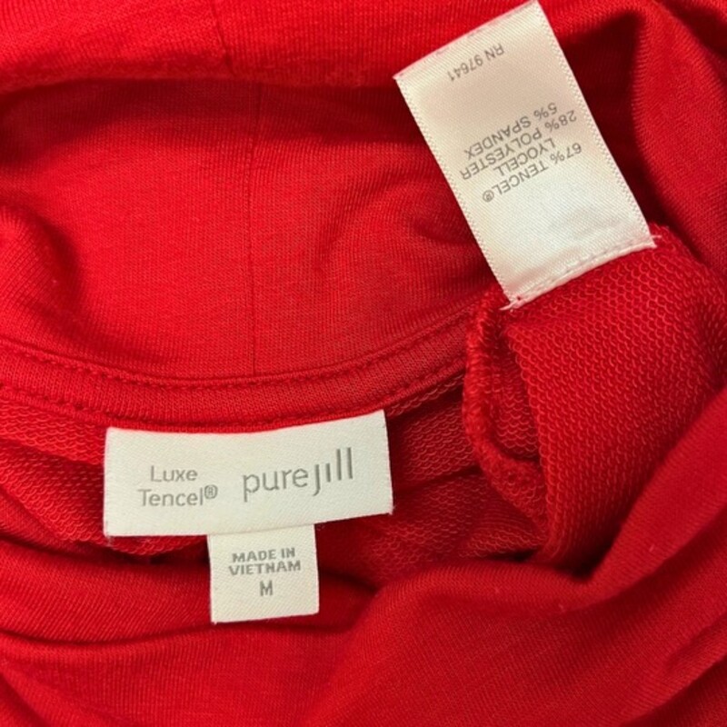 PureJill Turtleneck Crossover Tunic<br />
Luxe Tencel<br />
Color: Red<br />
Size: Medium