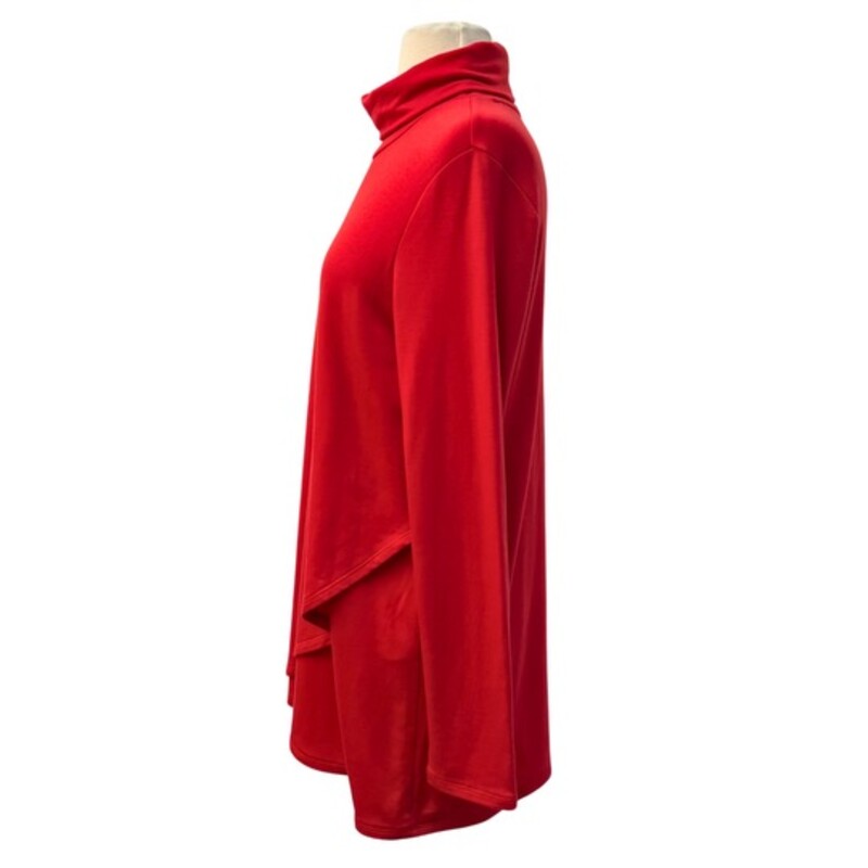 PureJill Turtleneck Crossover Tunic<br />
Luxe Tencel<br />
Color: Red<br />
Size: Medium
