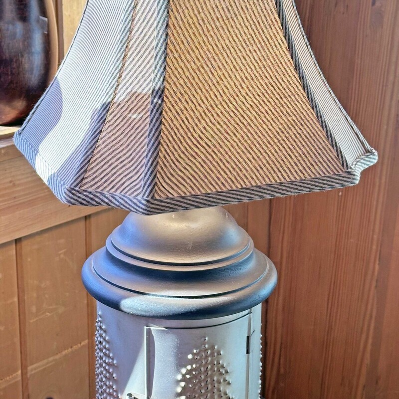 Punched Tin Lamp-23 In T