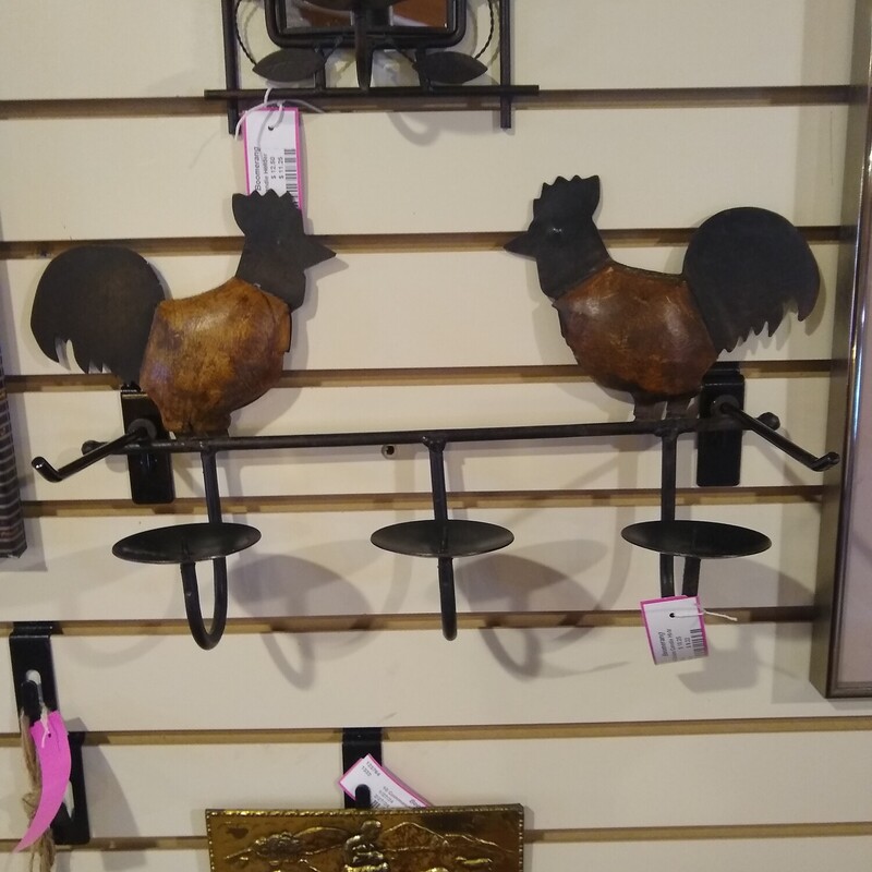 Metal Chicken Candle Hldr