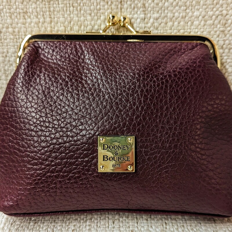 Dooney&Bourke Coin Purse
 Maroon, Size: 6x5H
*Matching handbag sold seperate*
