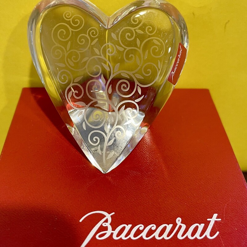 Baccarat Heart Paperwt.