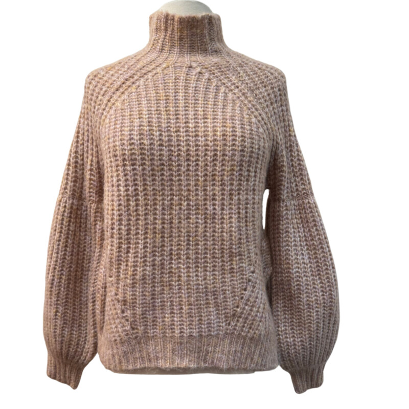 New Lush Mock Neck Sweater<br />
Wool Blend<br />
Color: Blush<br />
Size: Small