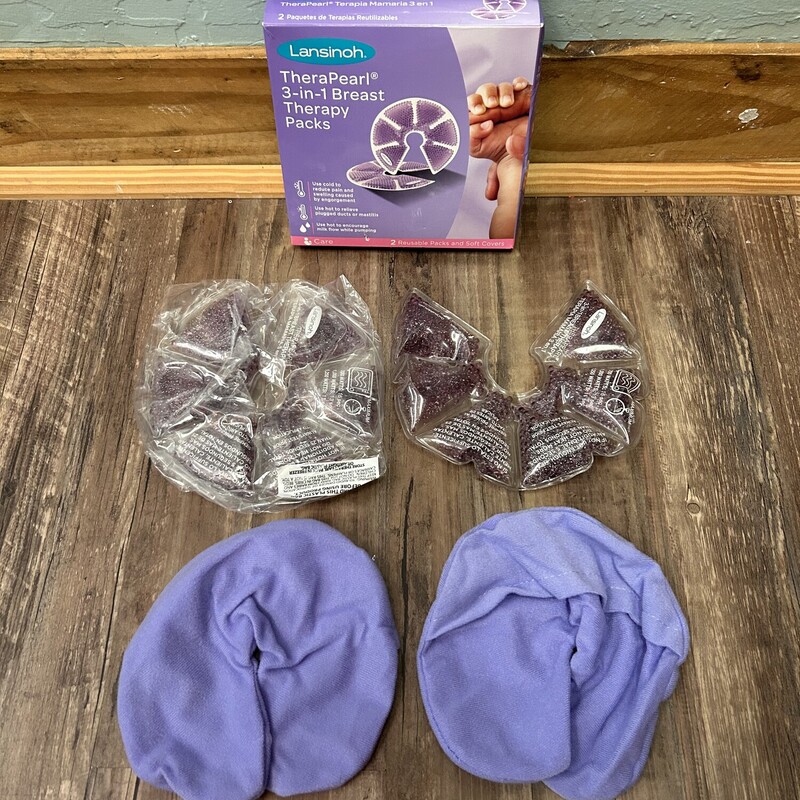 Lansinoh 3-in-1 Ice Packs, Purple, Size: Feeding