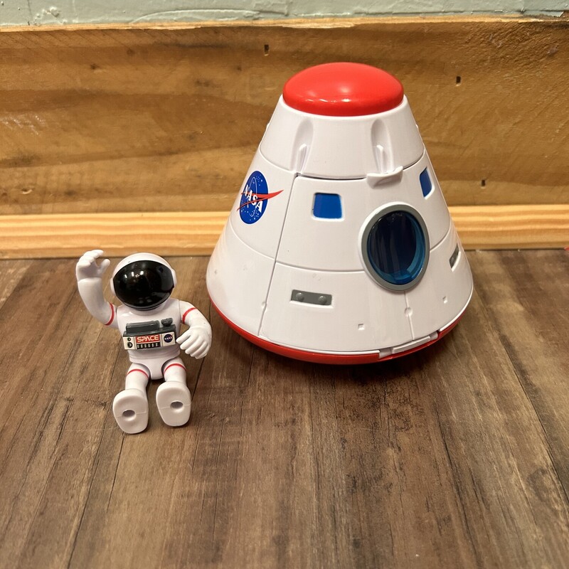 NASA Capsule W/ Figure, White, Size: Toy/Game